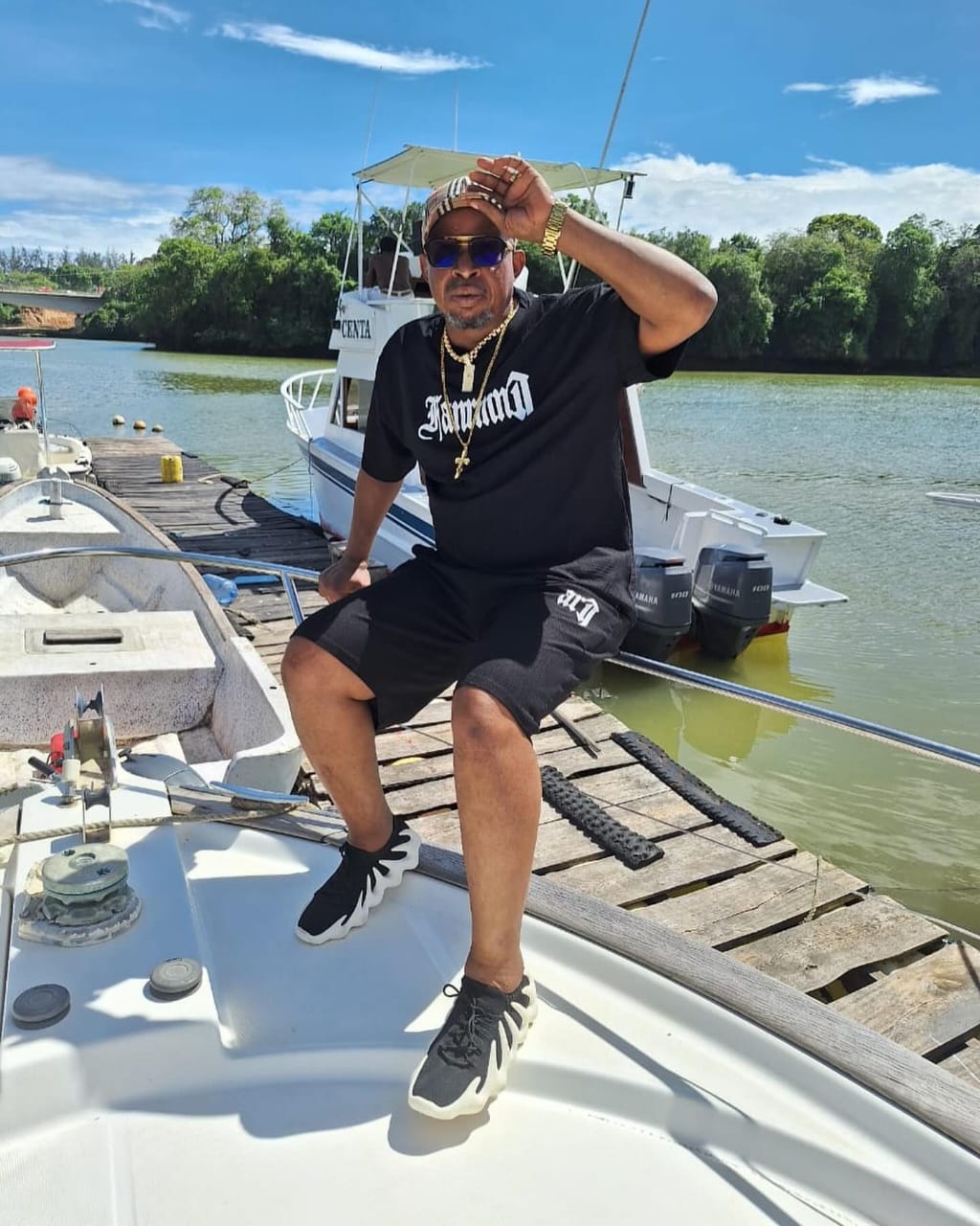 King Duke Melody on a boat